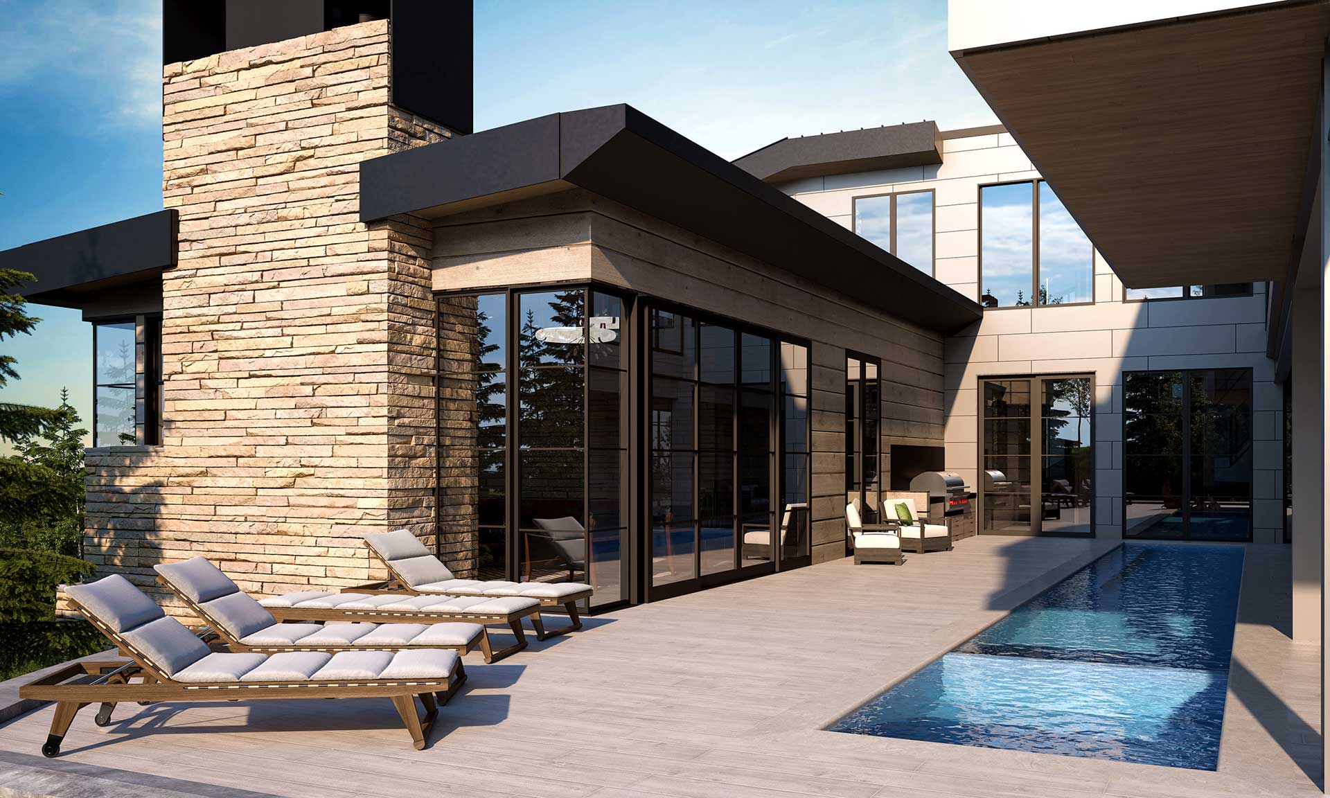 Bald Eagle Pool Courtyard